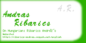 andras ribarics business card